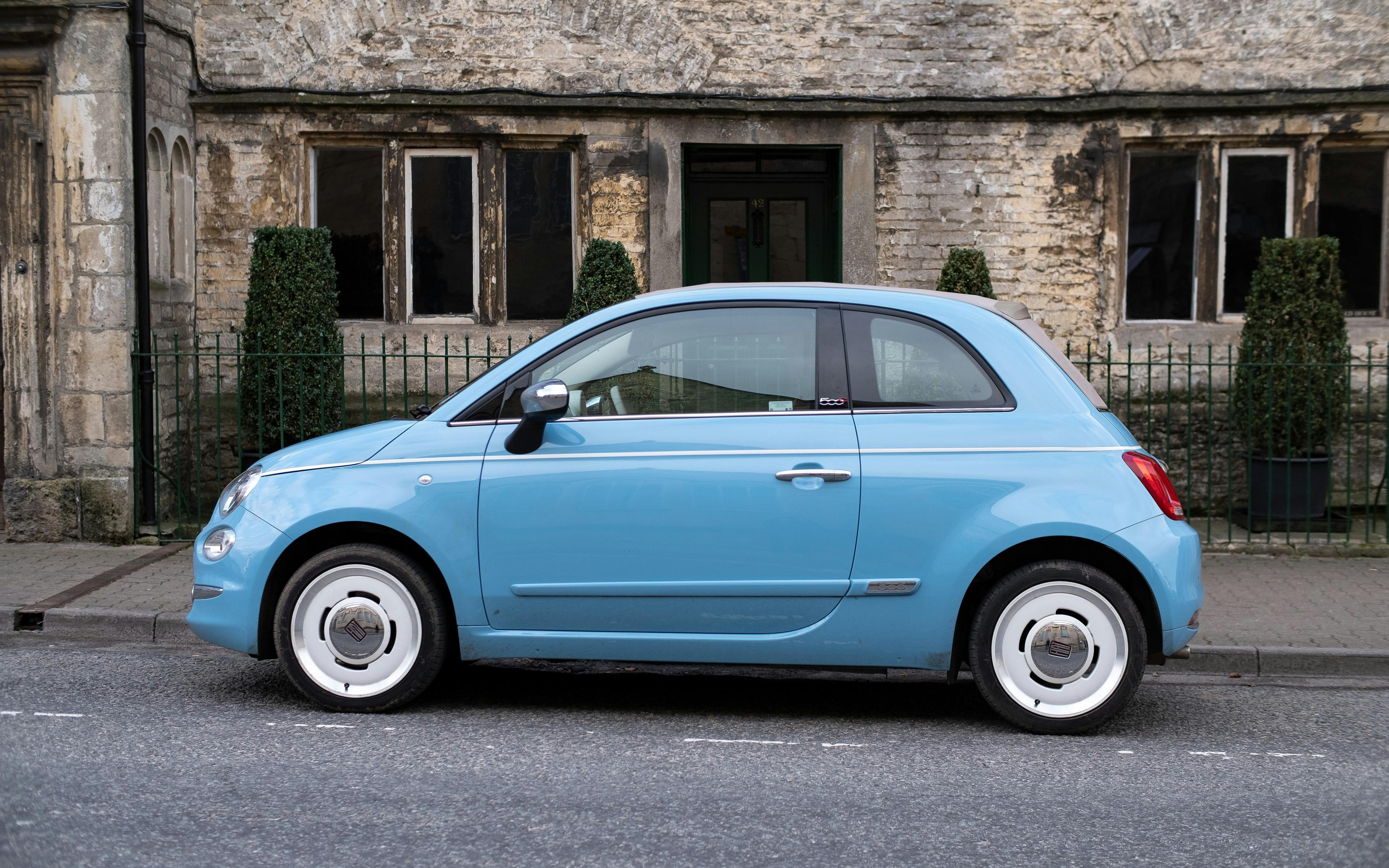 Compact city car in an urban setting