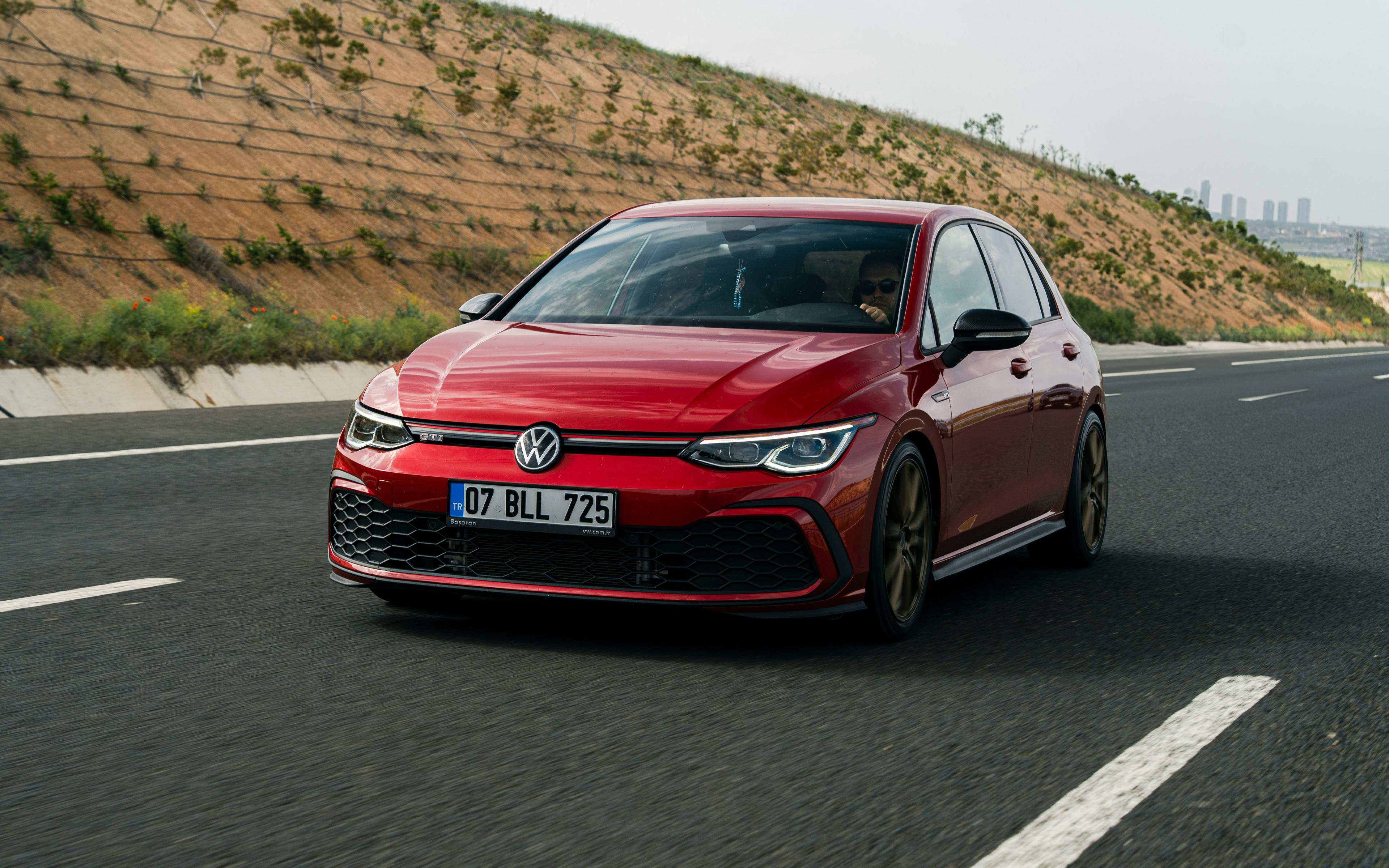 Volkswagen Golf on the road